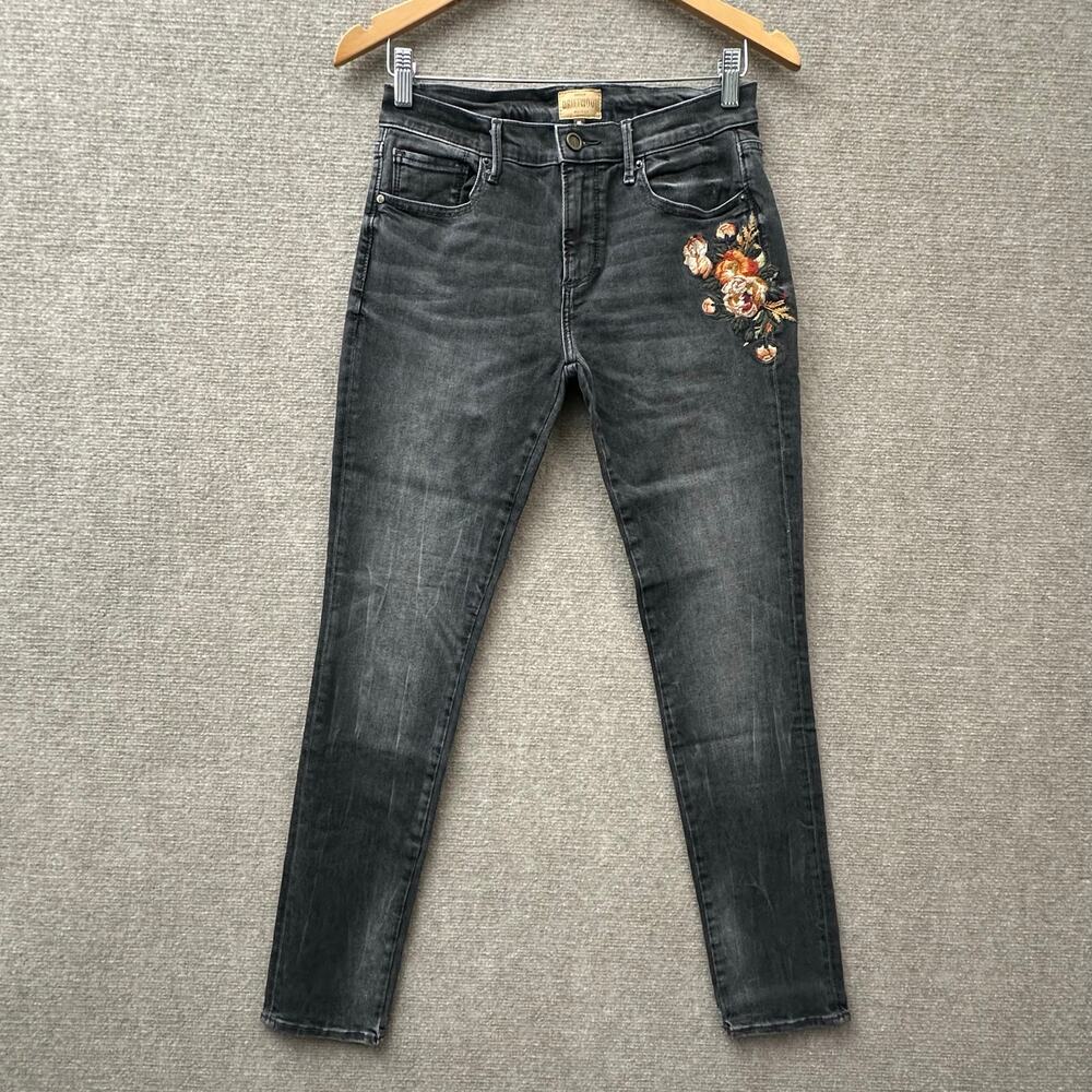 Driftwood Classic Fit 28 W 29 L Marilyn Floral Embroidery Skinny Jeans Boho Chic